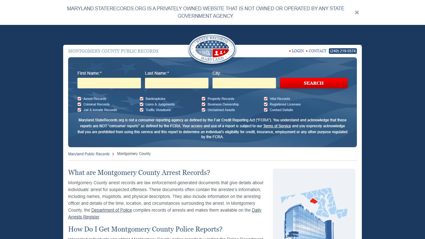 Montgomery County Arrest, Court, and Public Records | StateRecords.org